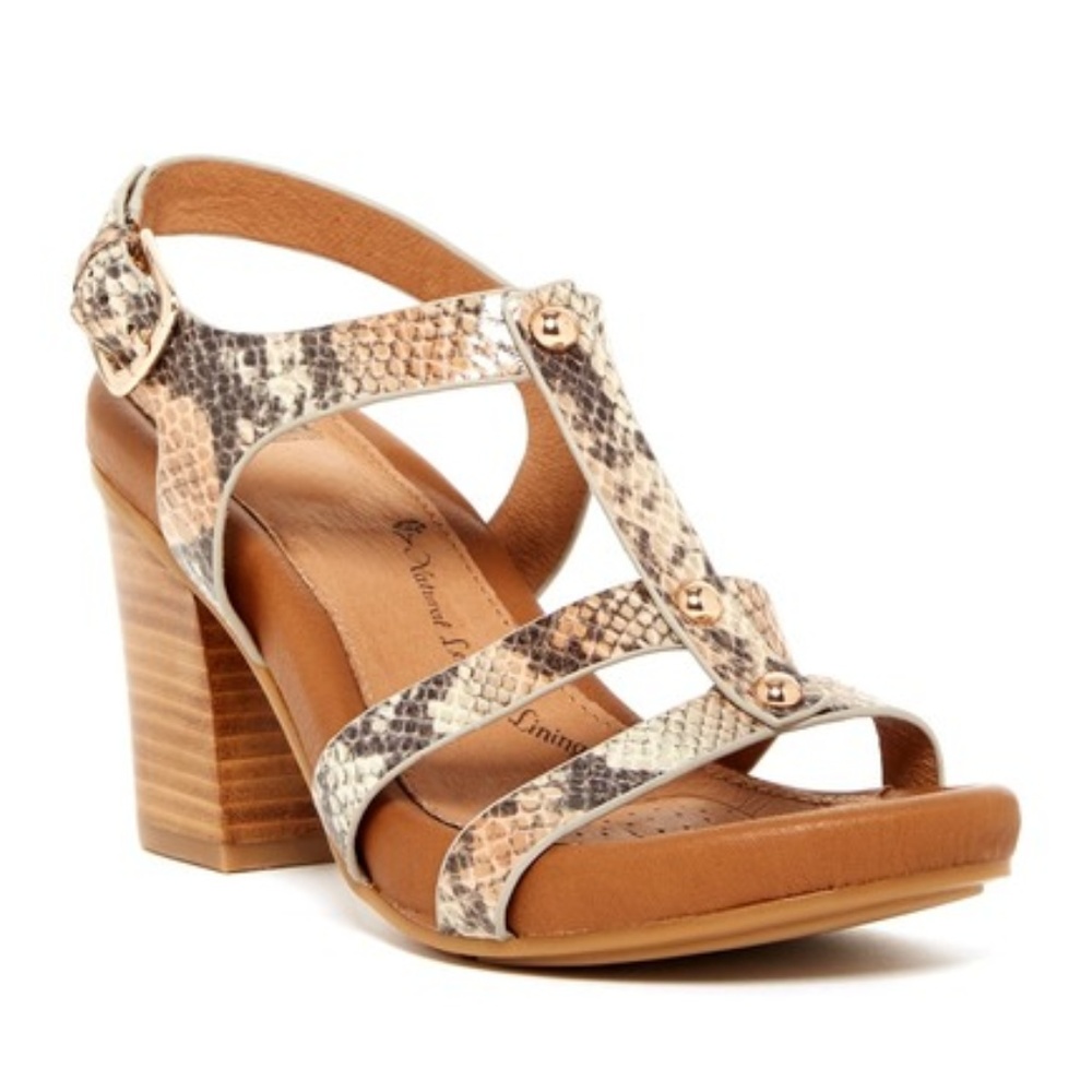 Sofft Deidra Snake Skin Block Heel Sandal